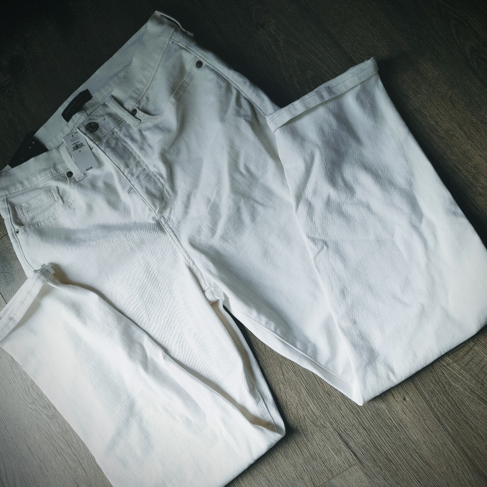 Banana Republic Ultra High-Rise Slim White Jeans Size 12 (31)